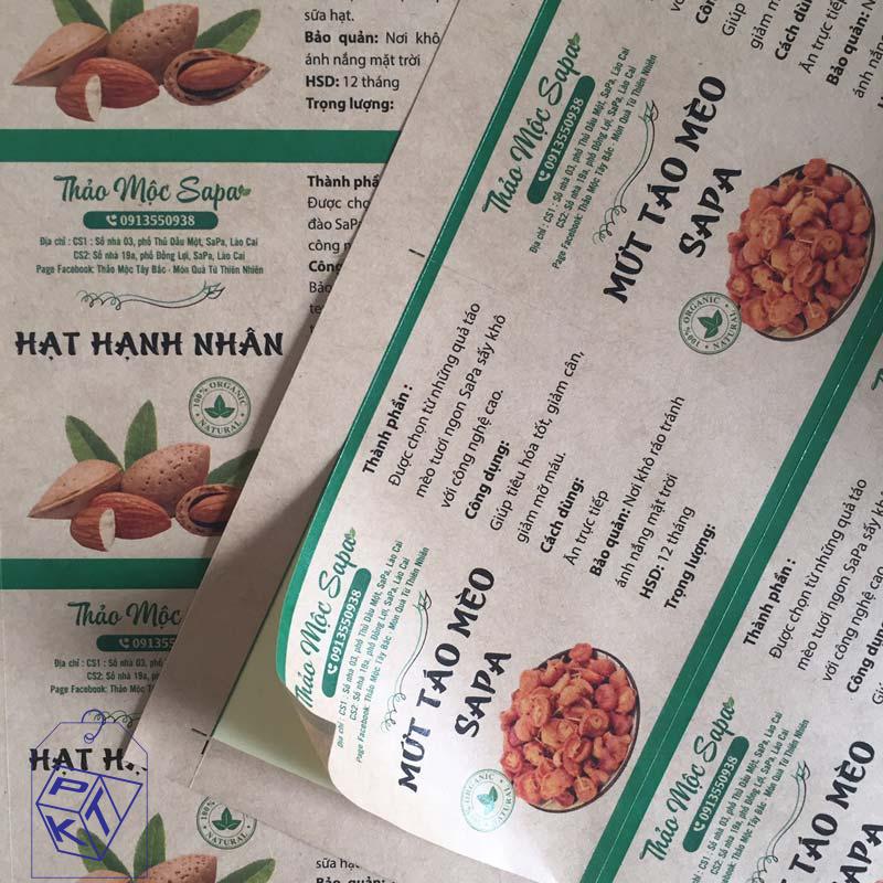 Thông tin cần xuất hiện khi in tem nhãn